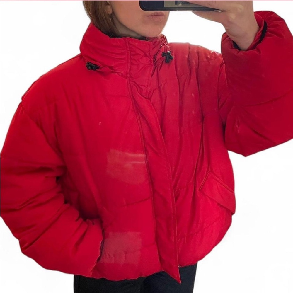 Urban Outfitters ‘90s Sport Puffer Jacket Red